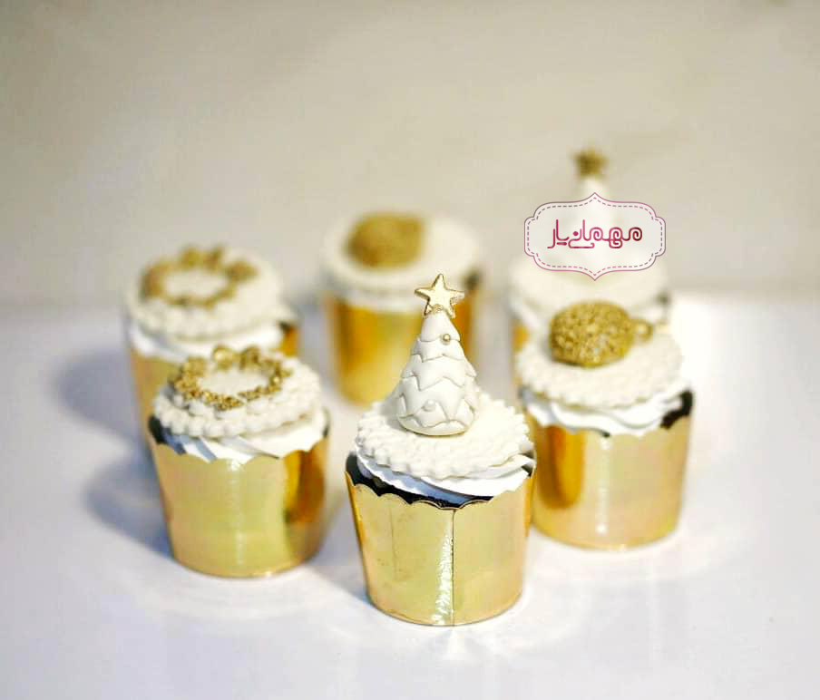 کاپ کیک کریسمس برفی