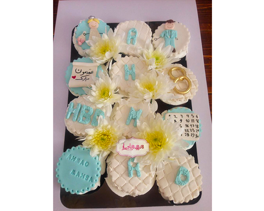 کاپ کیک سالگرد عقد و نامزدی