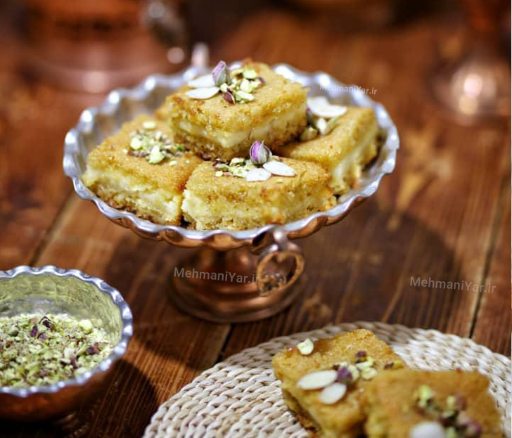 فیلم طرز تهیه کیک بسبوسه عربی