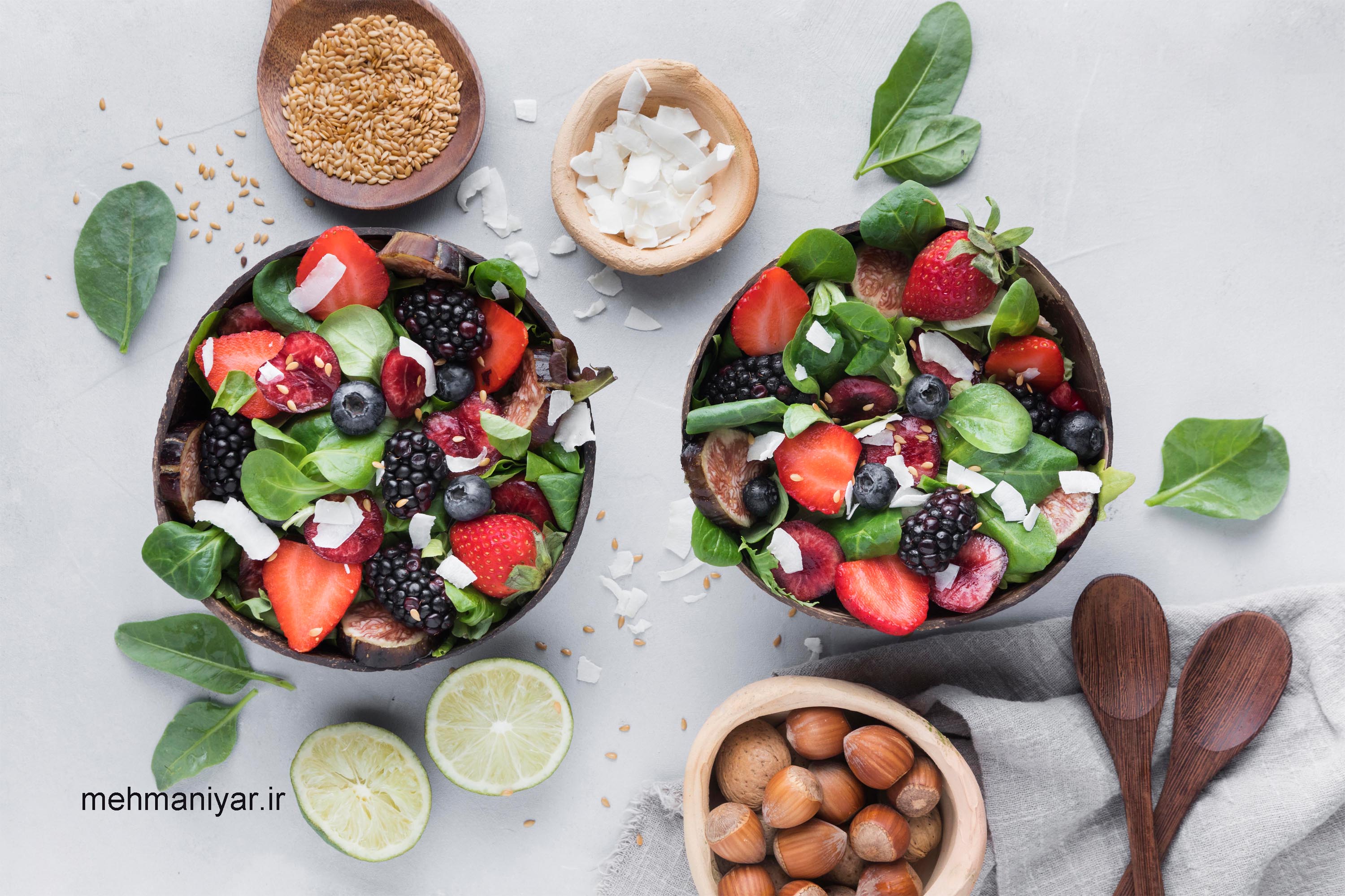 چگونه  سفره هامون رو با سالاد زیبا تر کنیم؟