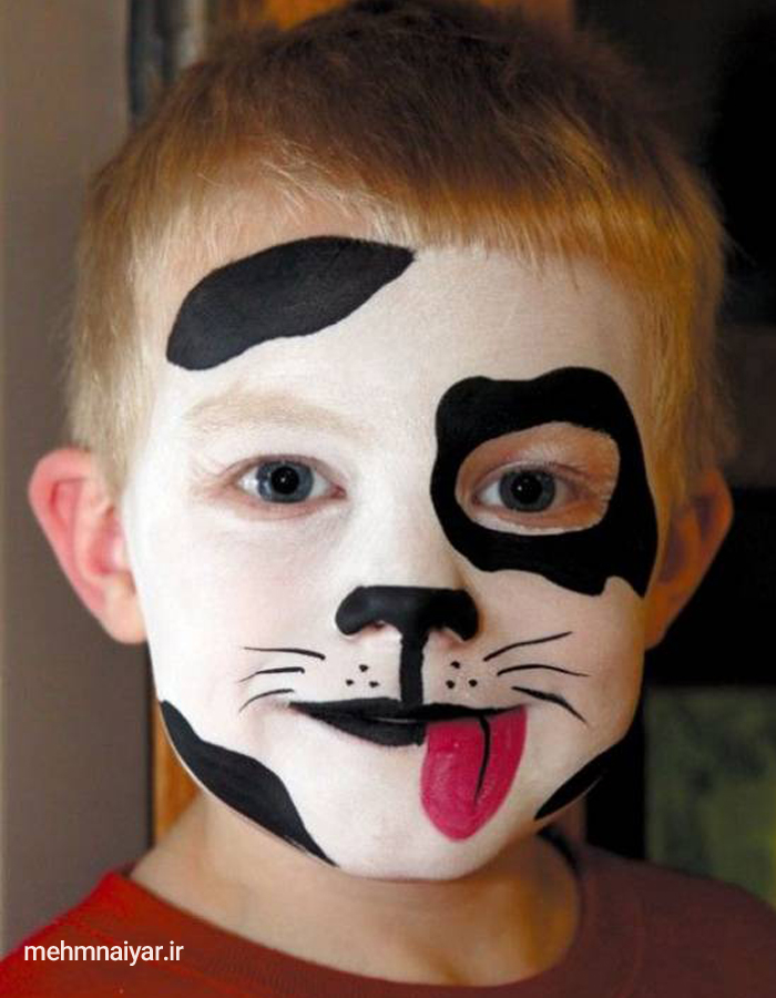نقاشی روی صورت کودک،مدل پسرانه